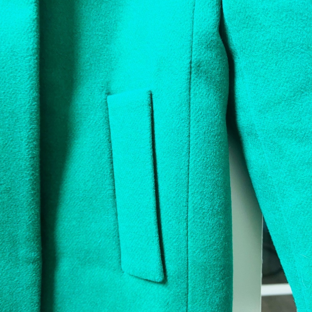 J. Crew Green Trench Coat Tailored Modern Cut - Picture 4 of 8